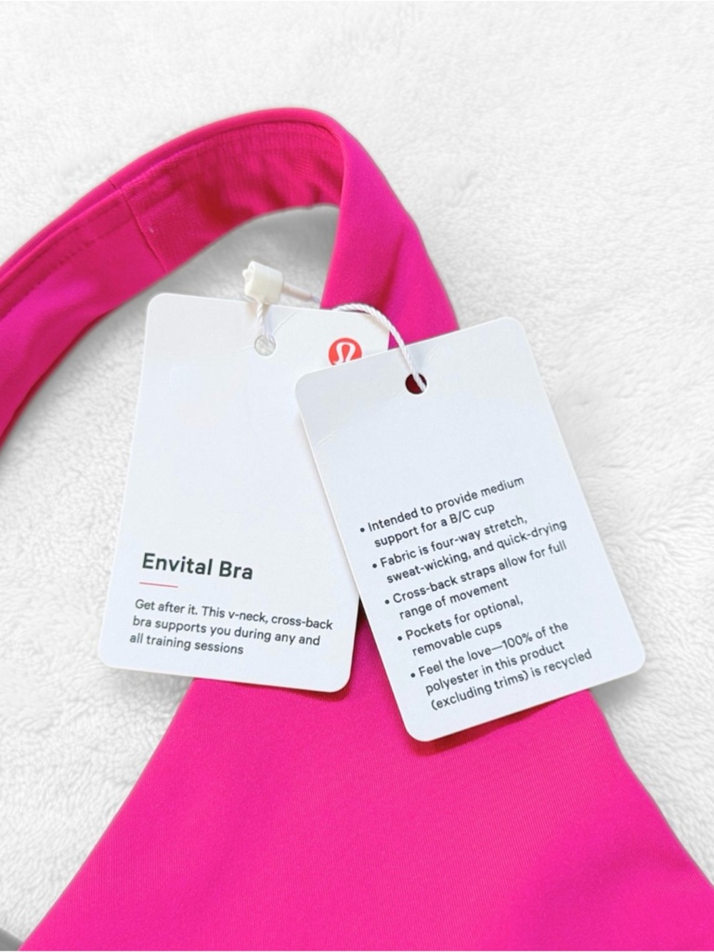 NWT Lululemon Envital Bra B/C – Ripened Raspberry – Size 4 - Picture 7 of 10